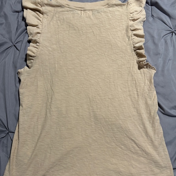 Neutral Ruffle Sleeve Top - Picture 8 of 8